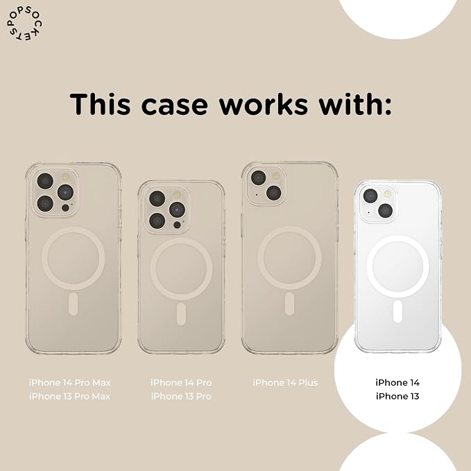 PopSockets iPhone 13 Phone Case with MagSafe- Wild Blooms | Magnetic, Wireless Charging, Camera & Drop Protection, Western, Boho, Aesthetic, Flower, Floral